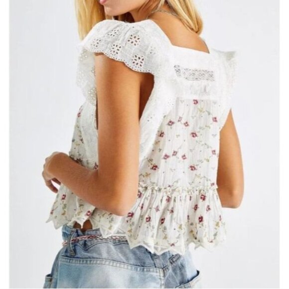 Free People Rosebud Embroidered Top - Picture 3 of 13
